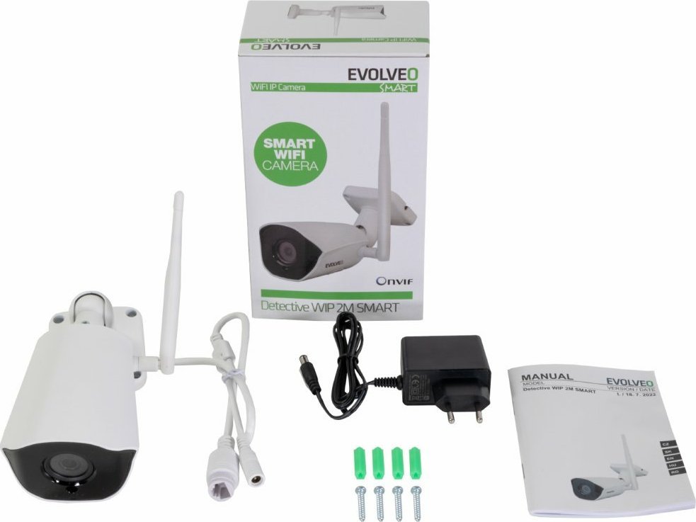 Kamera IP Evolveo Detective WIP 2M SMART, Wi-Fi, FULL HD, IP66, e bardhë