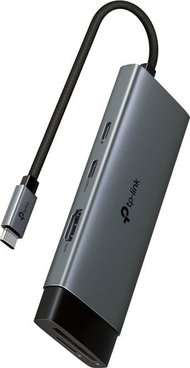 Hub USB C TP-Link UH7020C, 7 porta, HDMI 4K, gri