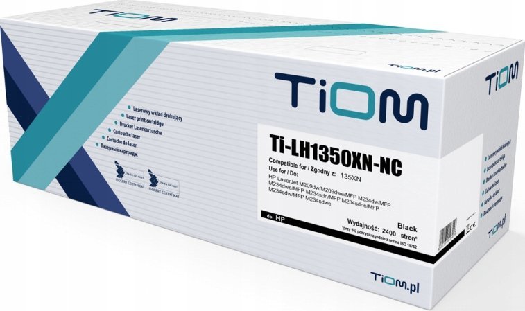 Toner TiOM për HP 135XN W1350X, LaserJet M209dw M234dw M234sdn M234sdw, 2400 faqe, i zi