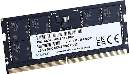 Memorie RAM Apacer, 32GB, DDR5, UDIMM, 4800MHz, e zezë