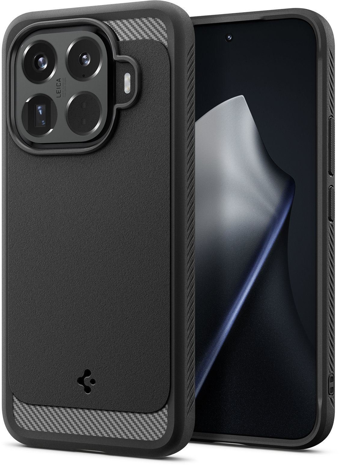 Mbrojtëse telefoni Spigen Rugged Armor, për Xiaomi 15T Pro, TPU, e zezë matte