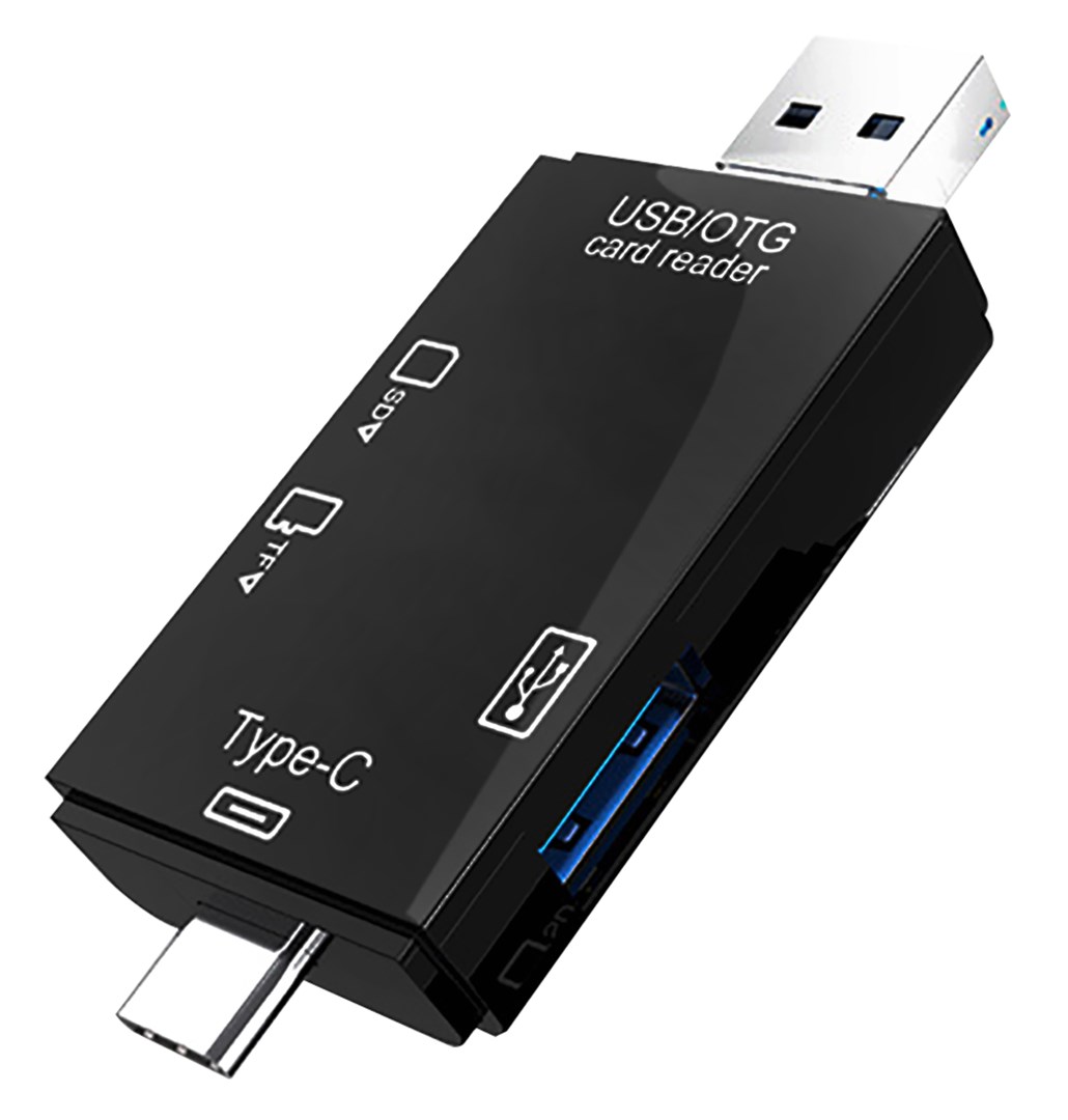 Lexues kartash Vakoss TC-R425X, USB MicroUSB USB-C, 6 në 1, gri