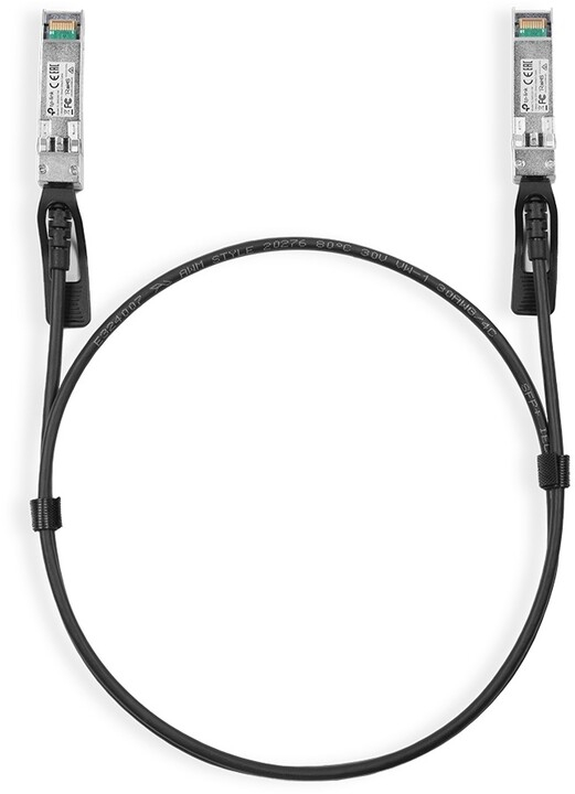Kabllo TP-LINK SFP + TL-SM5220-1M Direct Attach 10Gbit, 1m, e zezë
