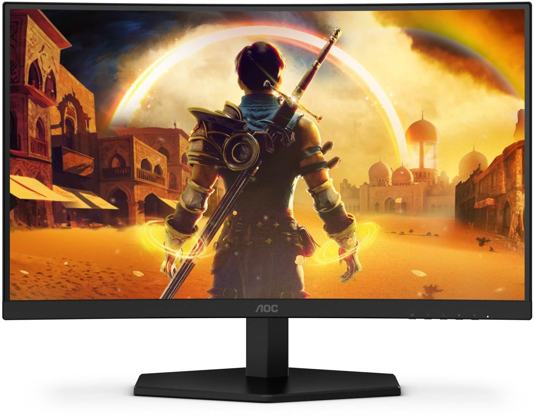 Гејминг монитор AOC G4 C24G42E, 23.6\", Full HD 180Hz, црн со црвена боја