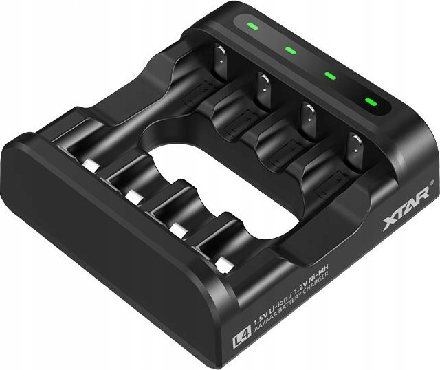 Karikues baterish XTAR L4, 4 slote, AAA AA, USB, i zi