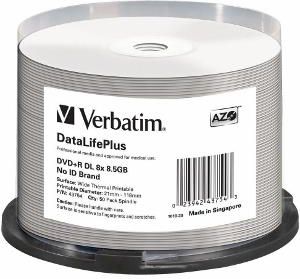 Disk Verbatim DVD+R, 8.5GB, 8x, 50 copë