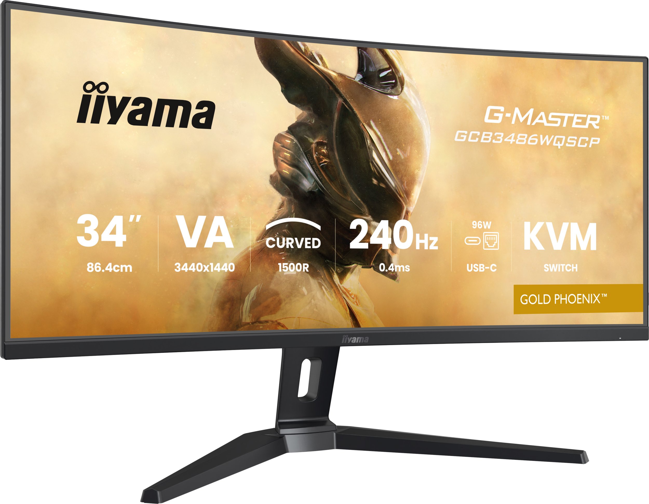 Monitor gaming Iiyama G-MASTER GCB3486WQSCP-B1, 34", UWQHD, 240Hz, i zi
