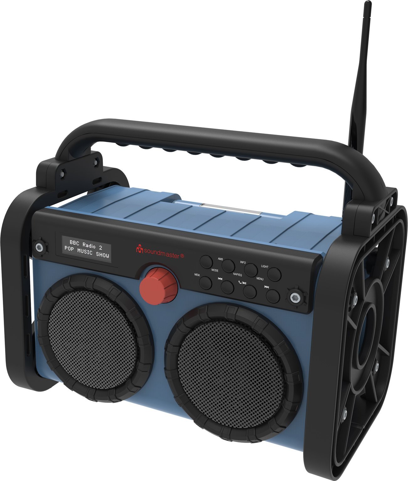 Radio kantieri Soundmaster DAB85BL, DAB, IP44, blu e zezë