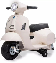 Skuter elektrik për fëmijë Jamara Ride-on Vespa Mini, bateri Li-Power 8.4V, me drita LED, bezhë