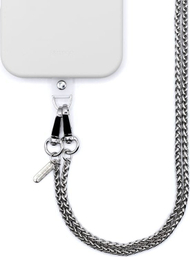 Rrip telefoni Crong Phone Crossbody Silver Link, i rregullueshëm, argjendtë