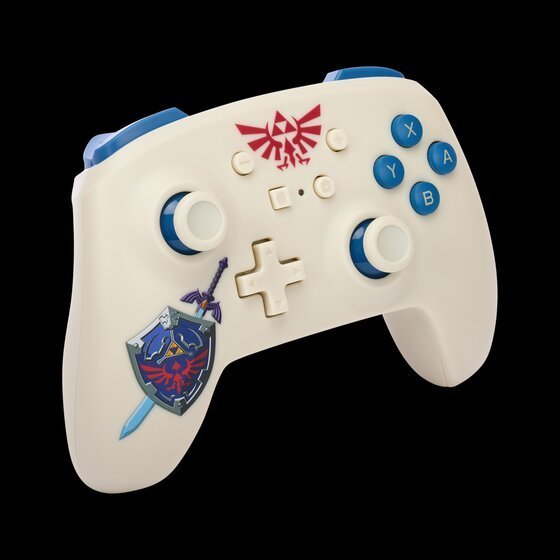 Kontroller PowerA Zelda Sworn Protector, wireless, i bardhë