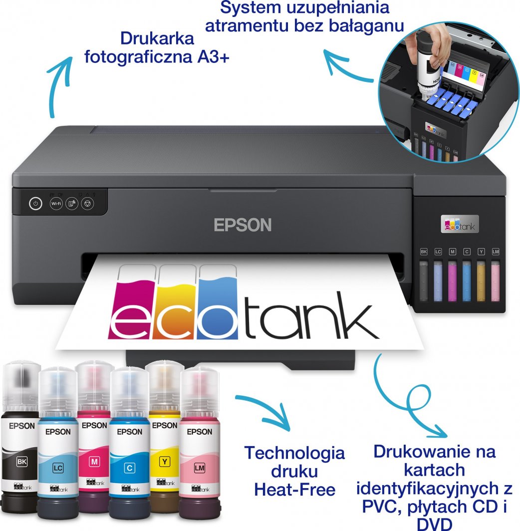 Printer për foto Epson ITS L18050 Inkjet, i zi