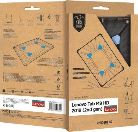 Këllëf tableti Mobilis Protech, për Lenovo Tab M8 HD 2019 2nd Gen 8", i zi