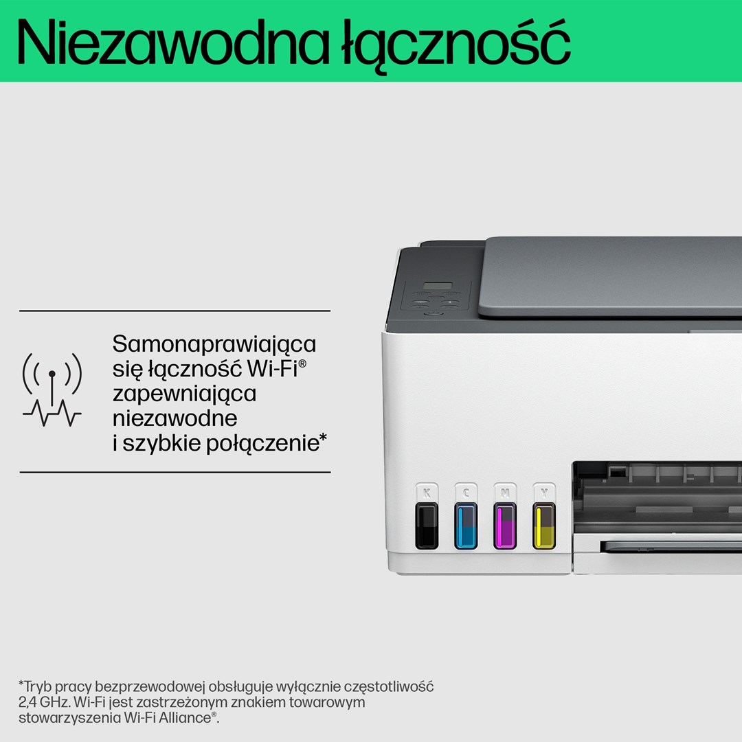 Printer multifunksional HP Smart Tank 580, Inkjet termal, i hirtë
