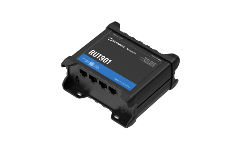 Ruter industrial Teltonika Networks RUT901, 4G LTE, Wi-Fi 2.4 GHz, gri