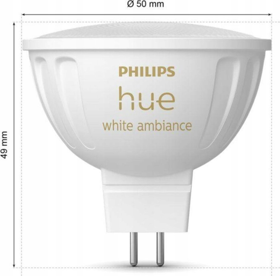 Llambë smart Philips Hue White Ambiance 8719514491588, GU5.3, LED