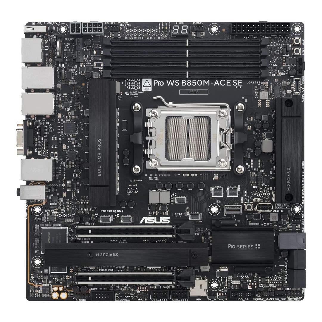 Pllakë amë ASUS Pro WS B850M ACE SE, AMD B850, Socket AM5, Micro ATX