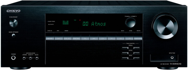 Marrës AV Onkyo TX-SR494DAB, i zi