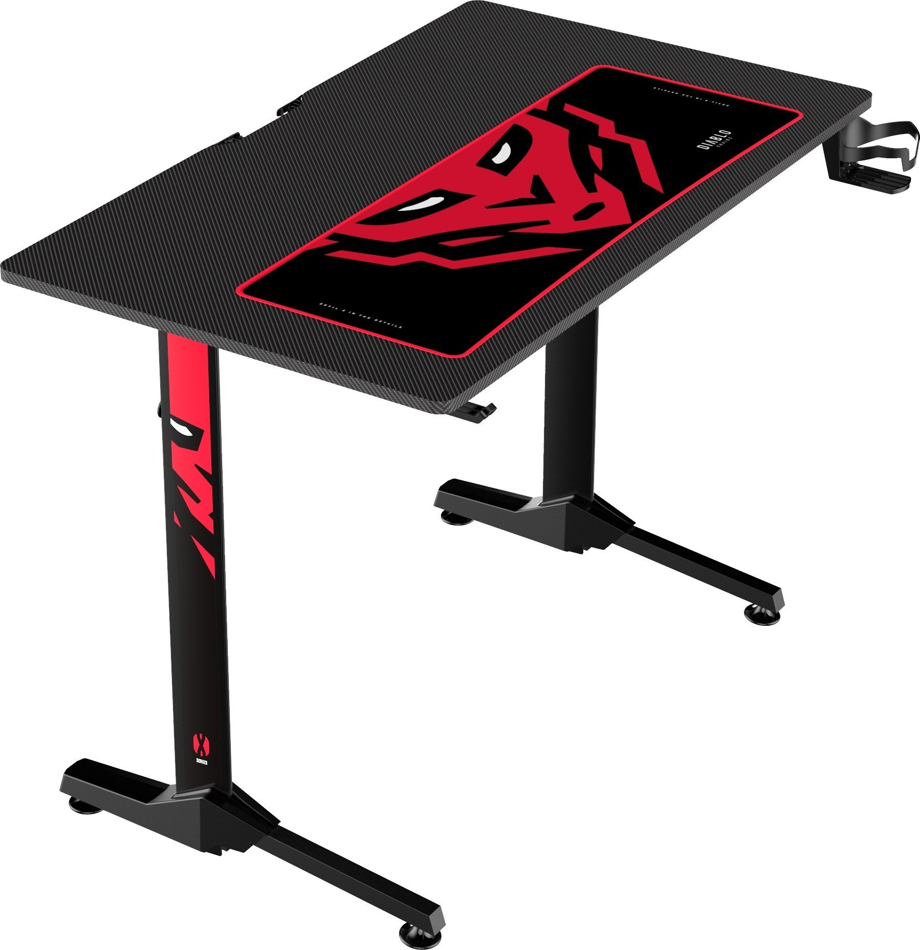 Tavolinë gaming Diablo Chairs X Mate 1000, 100 x 60 cm, e zezë e kuqe