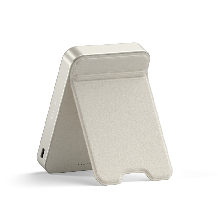 Satechi Qi2 10K Magnetic Power Bank with Stand, Sand