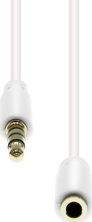 Kabllo zgjatues audio ProXtend, mini jack 3.5mm 4-pin, 2 m, i bardhë