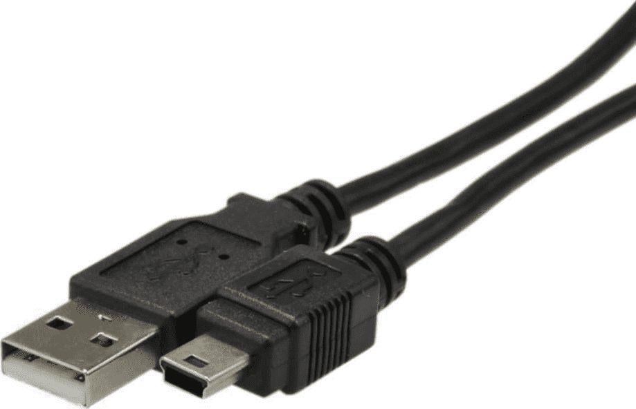 Kabllo Assmann, USB-A në miniUSB, 1.8m, e zezë