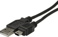 Kabllo Assmann, USB-A në miniUSB, 1.8m, e zezë
