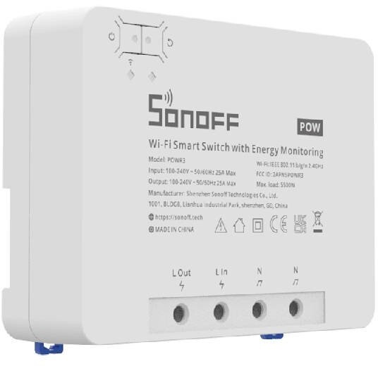 Ndërprerës Sonoff POWR3 High Power Smart