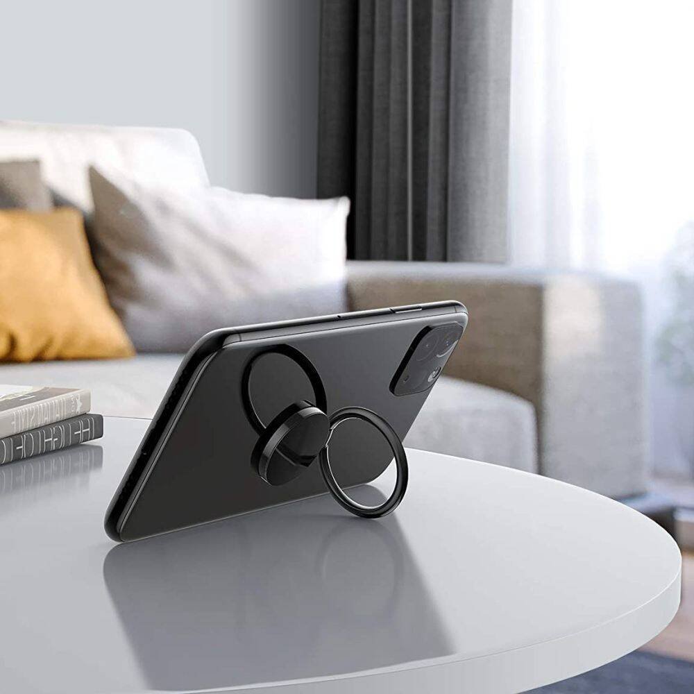 Mbajtëse magnetike për telefon Tech-Protect Ring Stand, unazë 360°, mermer rozë
