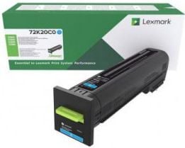 Toner Lexmark 72K20C0, cyan, origjinal