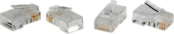 Konektorë rrjeti Roline UTP Cat6, set 10 copë, transparent