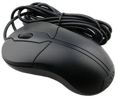 Maush optik DELL USB, me kabllo, i zi
