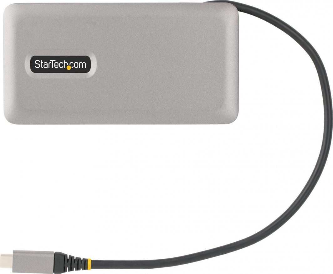 Adapter USB C StarTech.com, Multiport, 4K 60Hz, Power Delivery 100W, gri