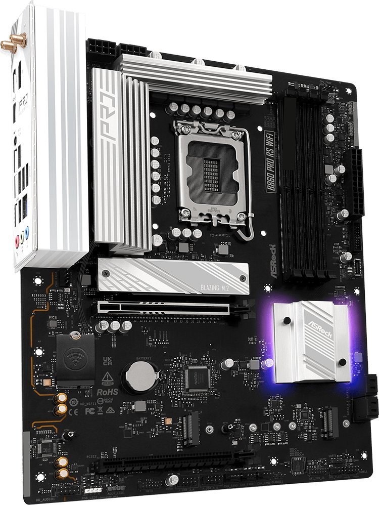Pllakë amë Asrock B860 Pro RS WiFi, DDR5, Wi Fi 6E, ATX