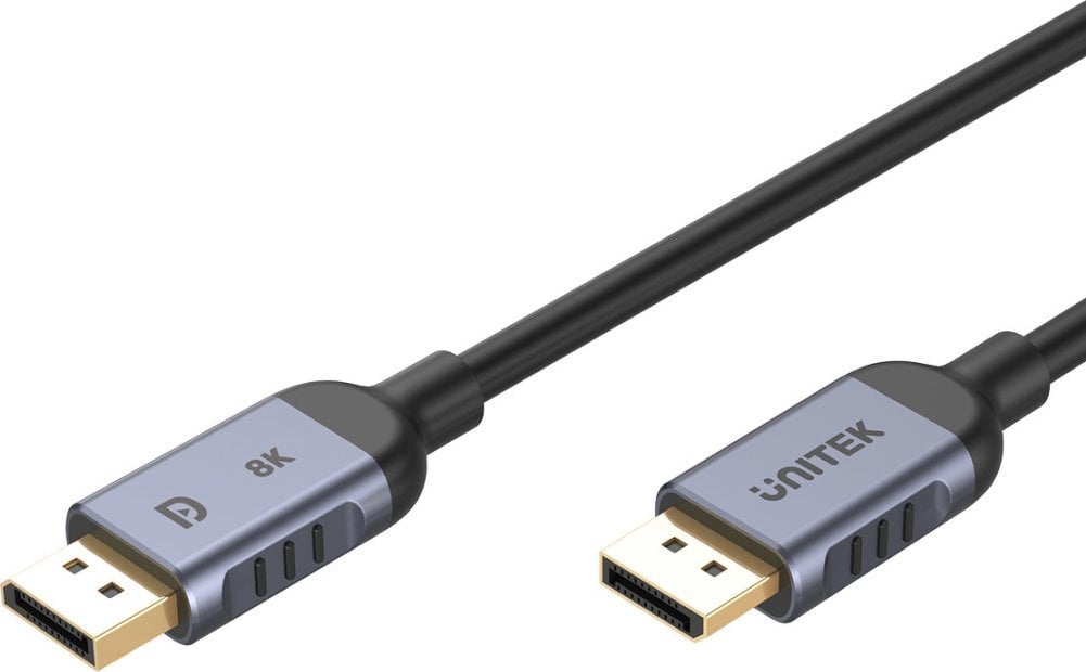 Kabllo DisplayPort UNITEK C1628GY01, 8K, 3m, e zezë gri