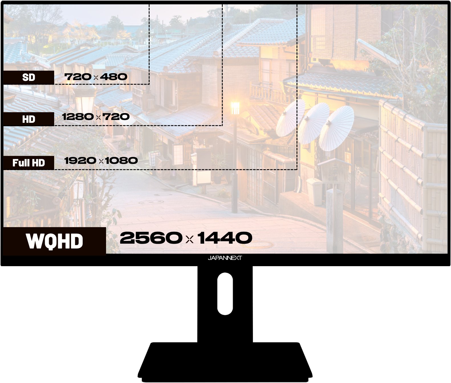 Monitor zyre JN-27IPS4FLWQHDR-HSP, 27", WQHD, i bardhë