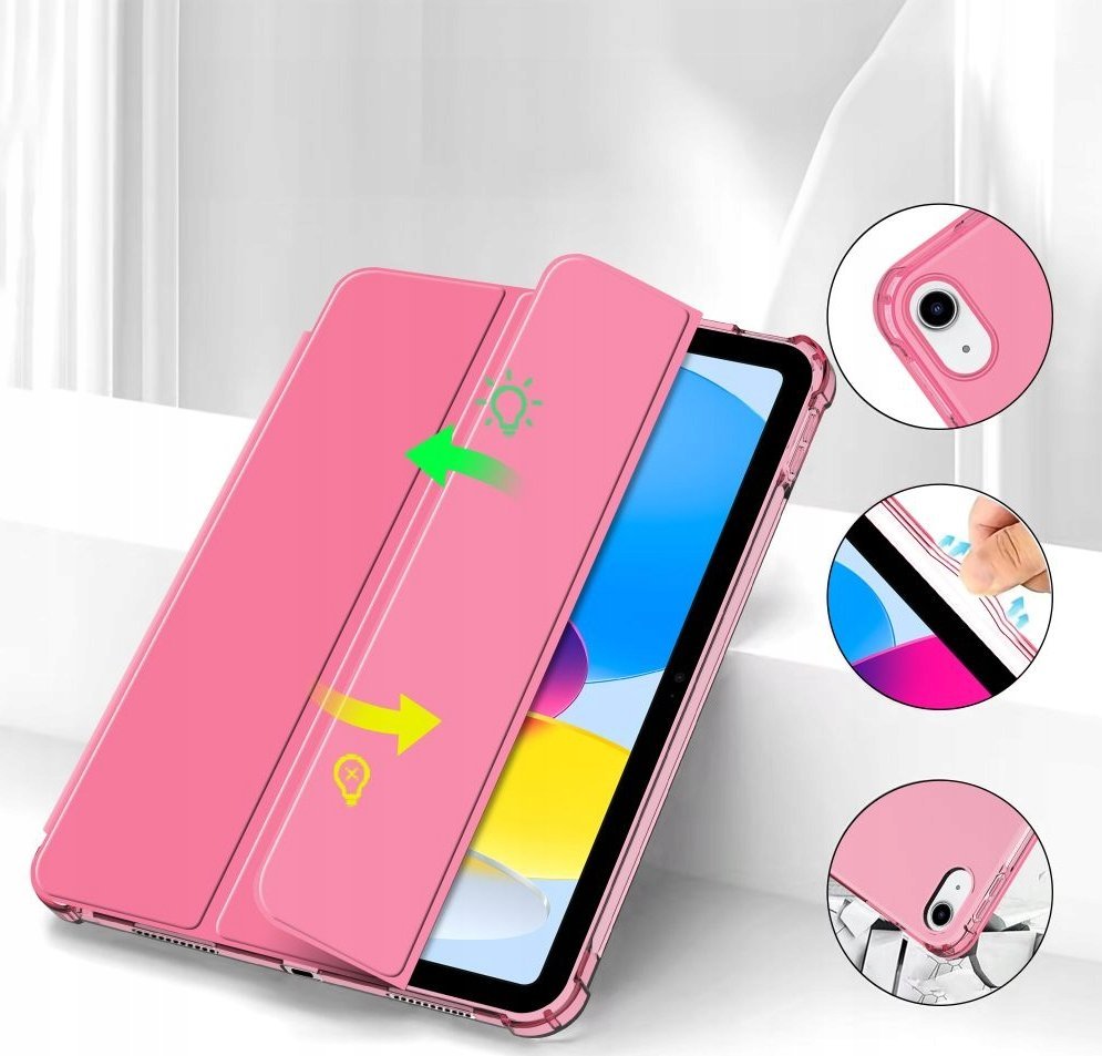 Mbulesë tabletë Tech-Protect SC Pen Hybrid Crystal, për iPad 10.9 2022, me këllëf stilolapsi, magenta