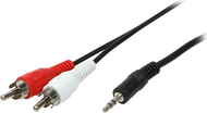 Кабел LogiLink Jack 3.5 мм - RCA (Cinch) x2 CA1043, 5 м, e zezë