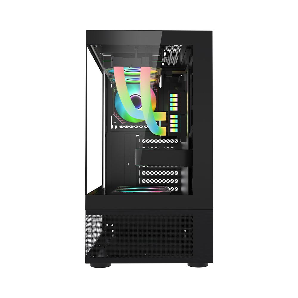 Kuti kompjuteri 1STPLAYER Gaming MI7-a, ATX Mid Tower, xham i temperuar, e zezë