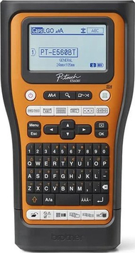 Makineri etiketimi Brother PT-E560BTVP, portative, Bluetooth, portokalli