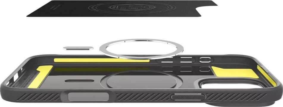 Mbështjellës telefoni Spigen Rugged Armor MagFit për iPhone 16 Pro Max, kompatibil me MagSafe, gri