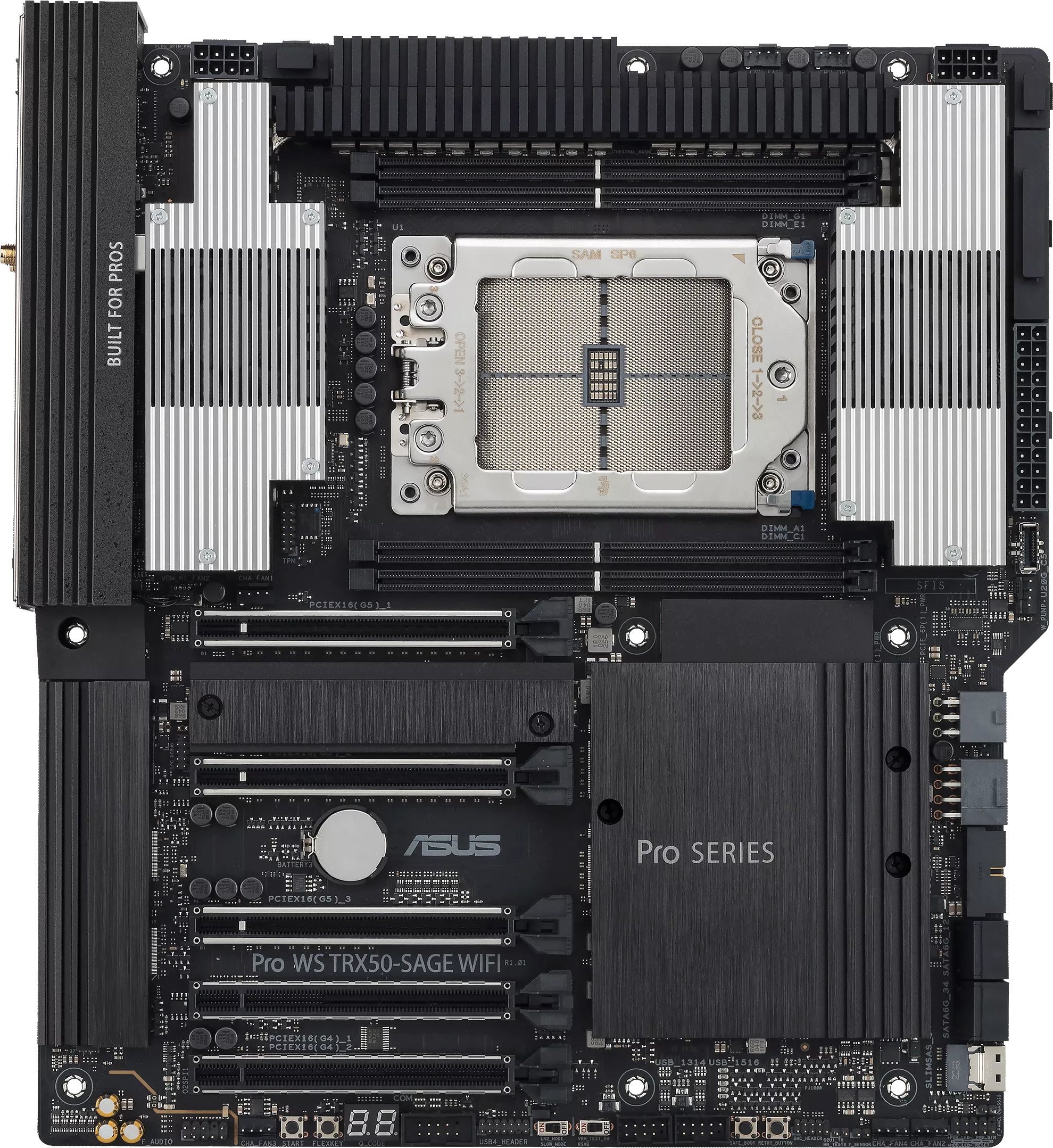 Pлоча Asus PRO WS TRX50 SAGE WIFI, DDR5, WiFi 7, црна