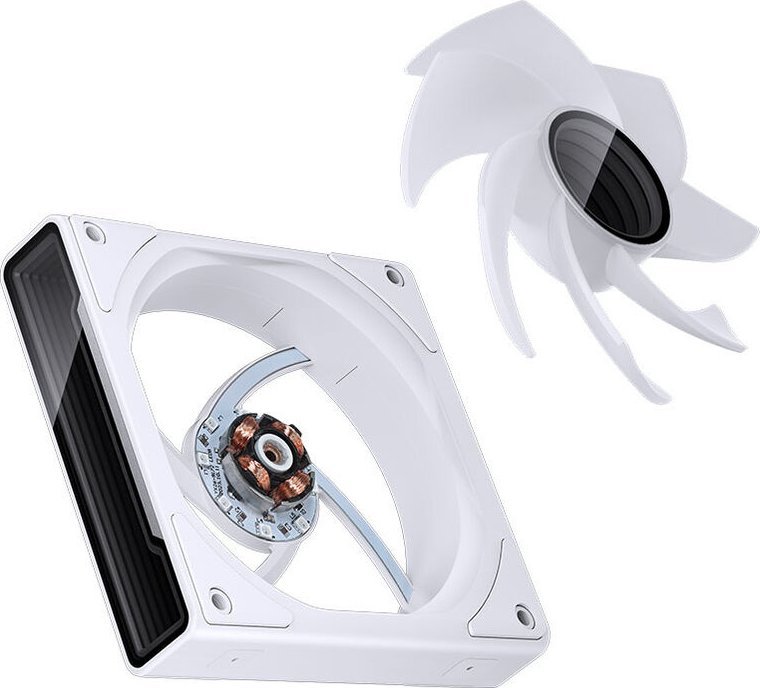 Ventilatorë PC Jonsbo ZK-120WR 3in1, 120mm, RGB, të bardhë