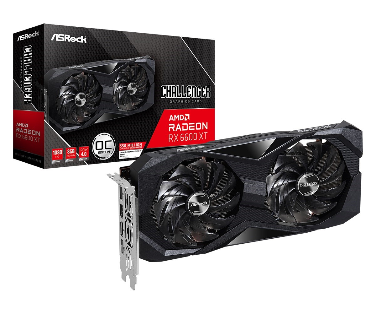 Kartelë grafike AMD Radeon™ RX 6600 XT Challenger D, 8GB GDDR6, 7nm, DirectX 12 Ultimate, e zezë