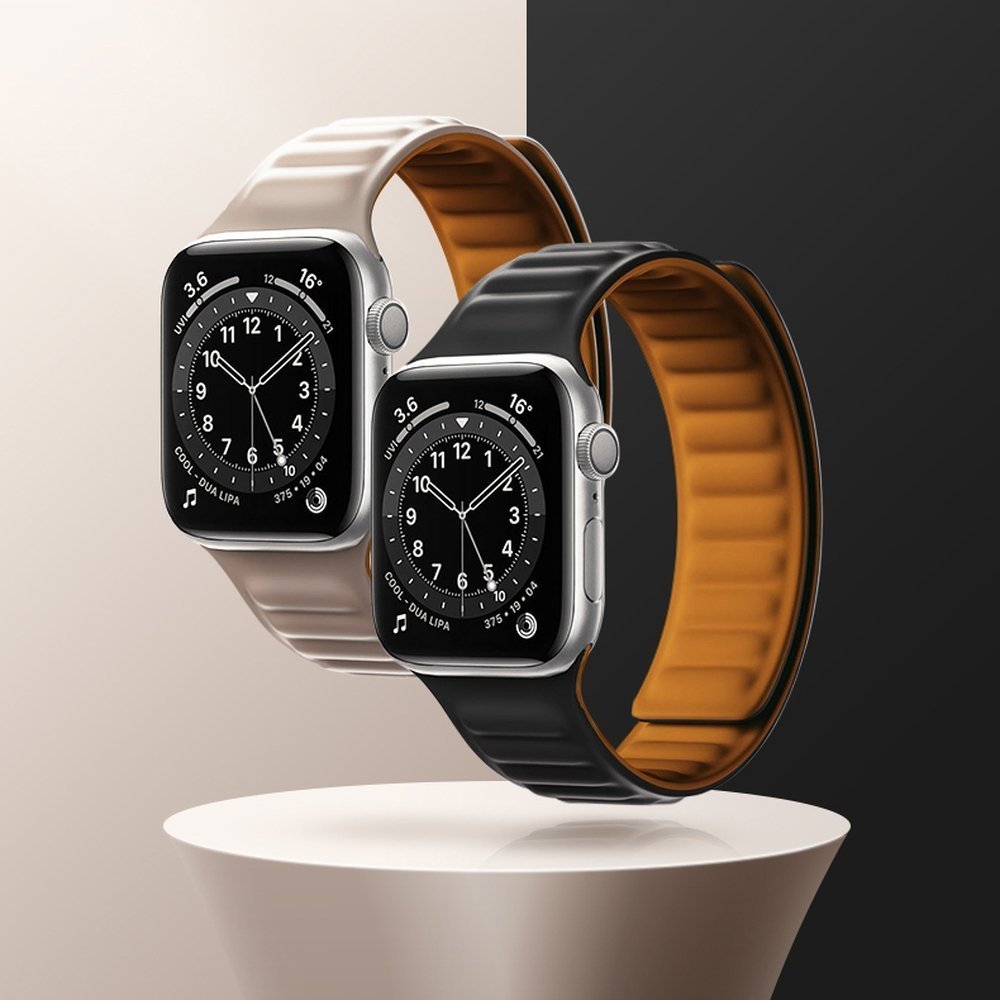 Rrip ore Hurtel Magnetic Strap për Apple Watch 7 41mm, byzylyk magnetik, blu