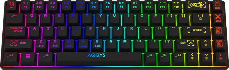 Tastierë gaming AQIRYS Mira, mekanike wireless Bluetooth, 65%, e zezë