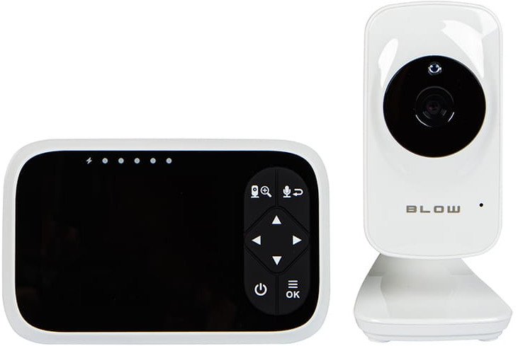 Monitor bebes BLOW Electronic, ekran 3.2" LCD, me audio, i bardhë