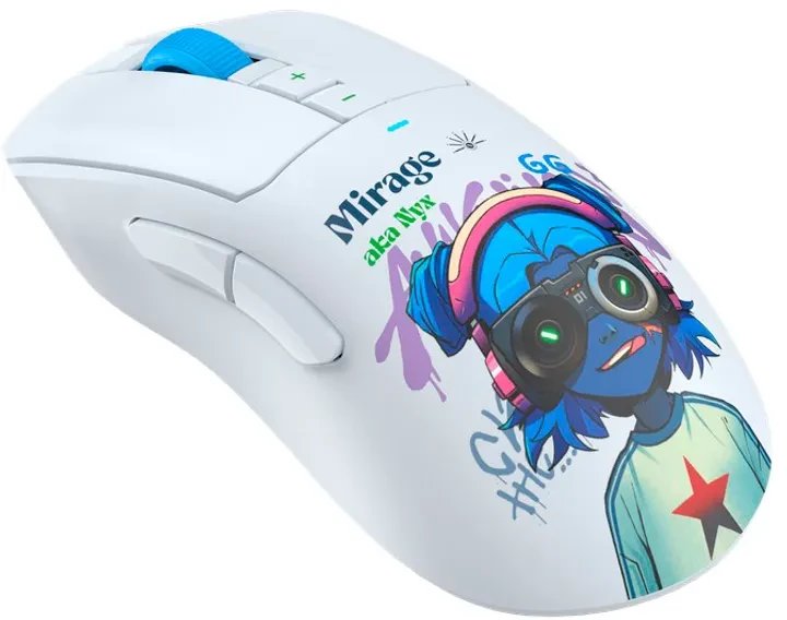 Maus gaming Bloody R73 Ultra Duo Nyx Mirage, wireless dual mode, 20000 DPI, i bardhë