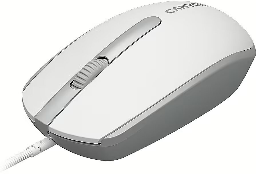 Mouse optik Canyon M-10, 1000 dpi, USB, gri e bardhë