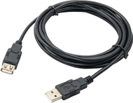 Kabllo Akyga USB-A në USB-A, 3m, e zezë